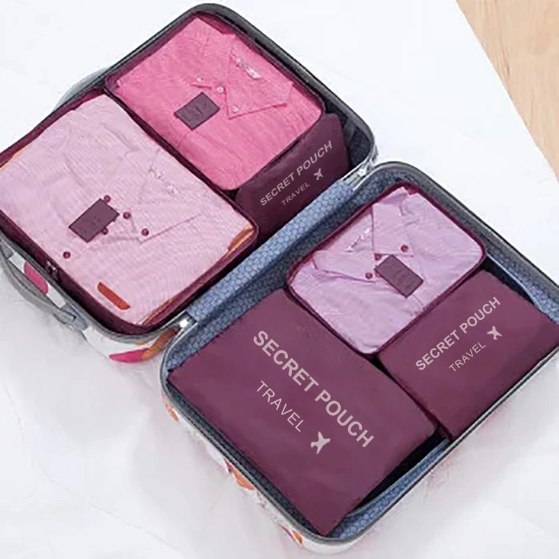 6-Piece Oxford Travel Organizer Set – Packing Cubes