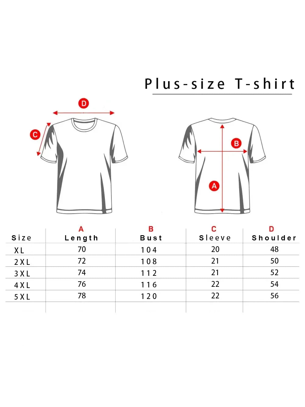 Unisex Plus Size T-Shirt – Printed Cotton Tee