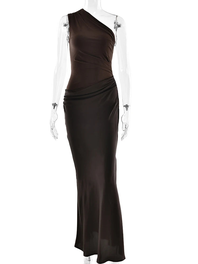 Luxe One-Shoulder Satin Gown