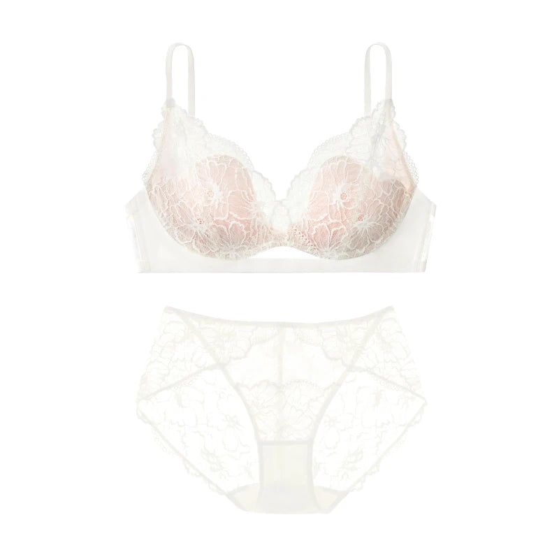 طقم حمالة صدر دانتيل صيفية للنساء