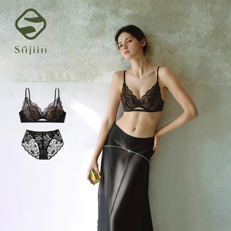 طقم حمالة صدر دانتيل صيفية للنساء