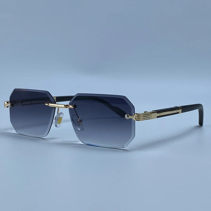 Elite Rimless Rectangle Sunglasses