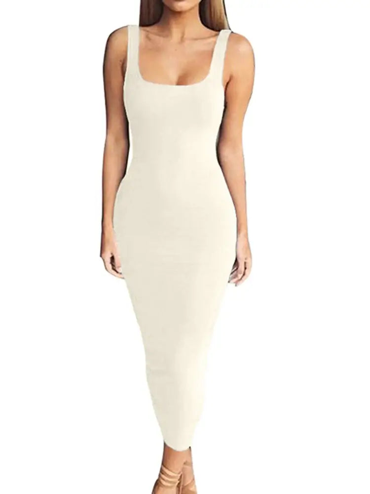 New Sleeveless Full Length Wrapped Women's Dresses