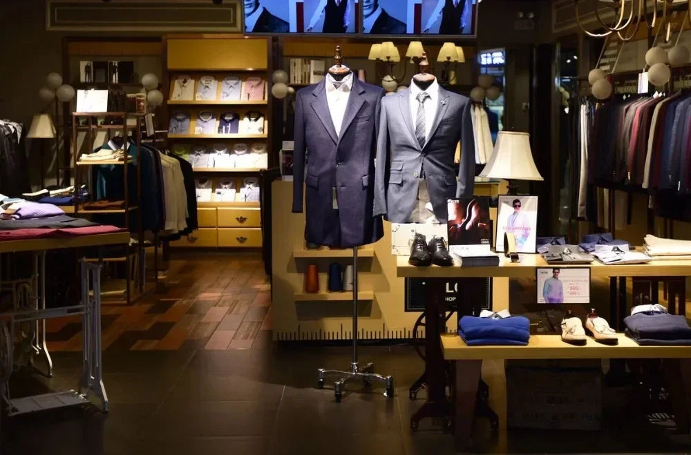 بدلة رجالية مزدوجة الصدر بمقاسات كبيرة - قطعتين