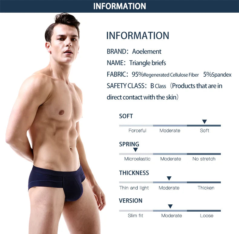 Men's Modal Briefs – Low Waist Sport Pocket