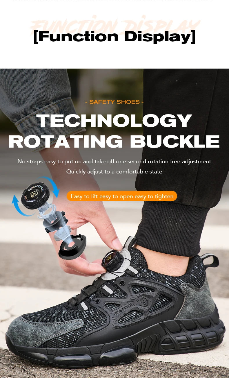 أحذية أمان نسائية برأس فولاذي عاكس