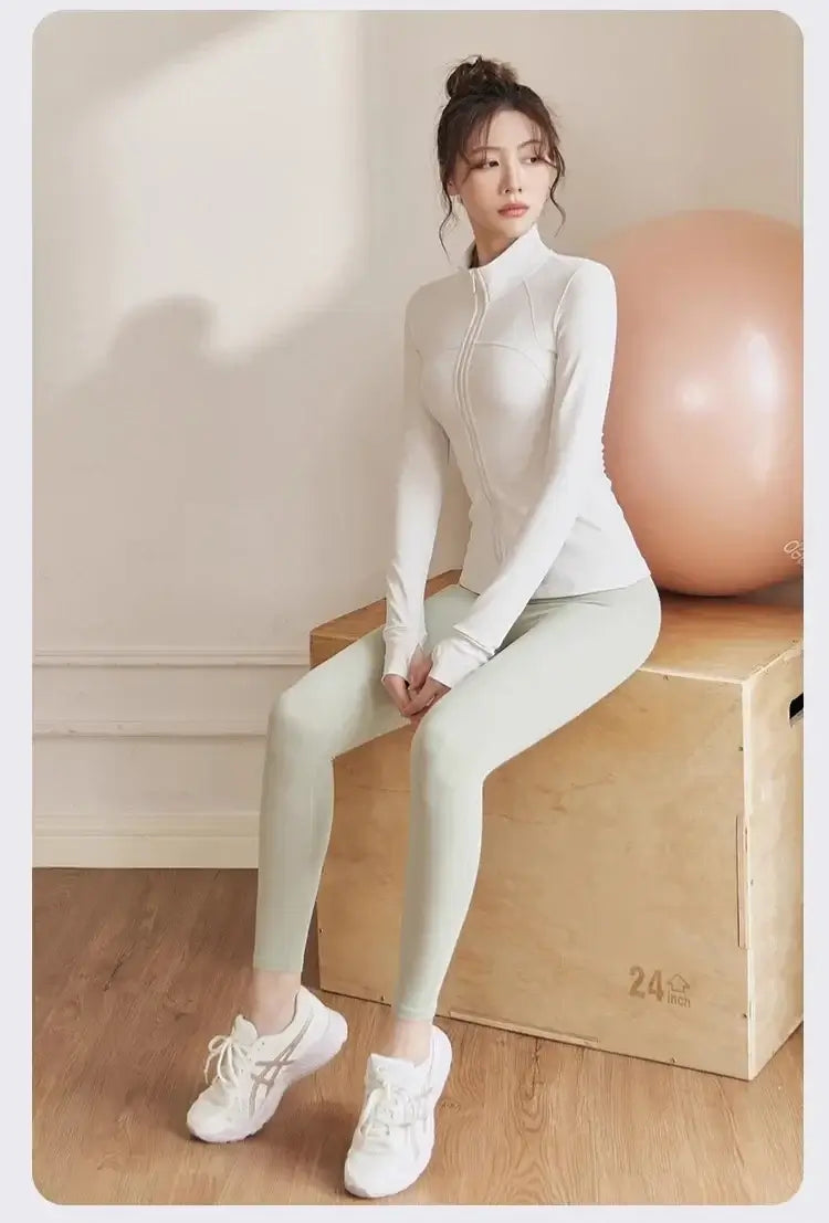 Women Long Sleeve Yoga Jacket