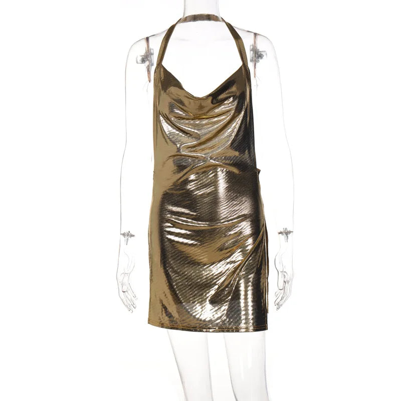 Midnight Luxe Backless Mini Dress