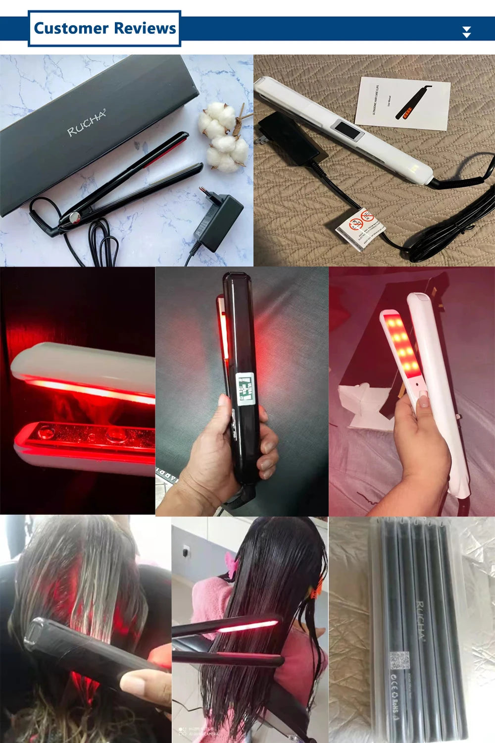 Ultrasonic Infrared Cold Hair Straightener