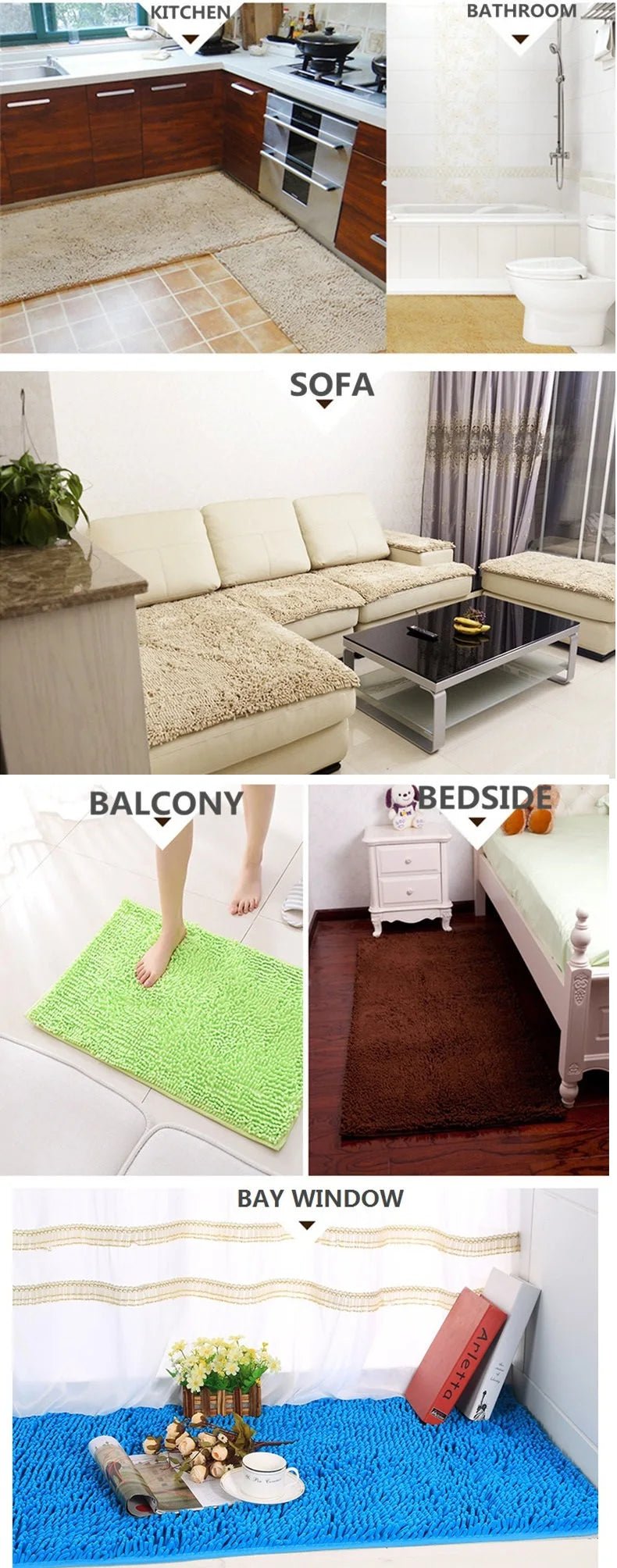 Absorbent Bathroom Floor Mat | by Anwer Fancy | Worldwide Shipping