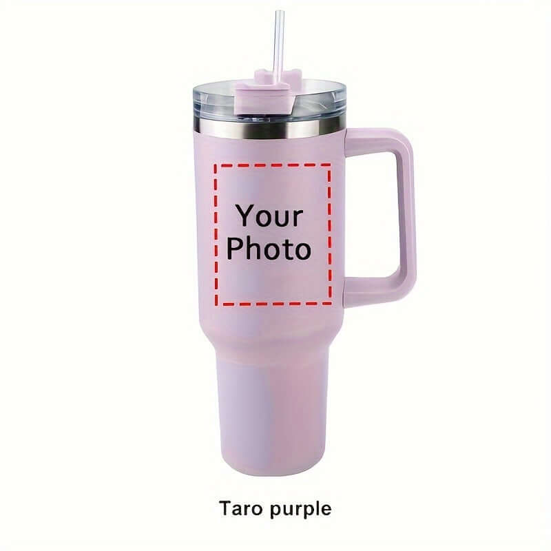 Photo Personalized Tumbler With Handle