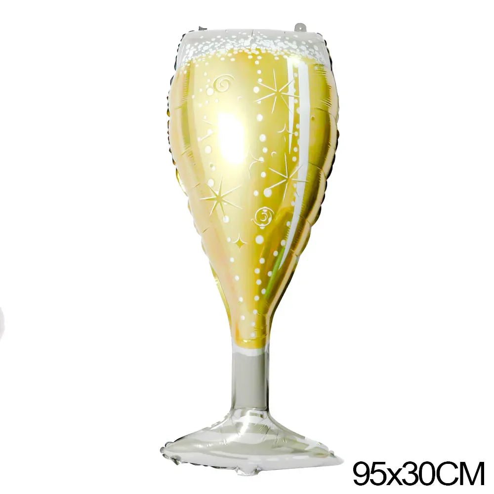 Big Champagne Foil Balloon | by Anwer Fancy | Worldwide Shipping