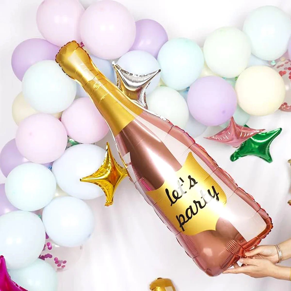 Big Champagne Foil Balloon | by Anwer Fancy | Worldwide Shipping