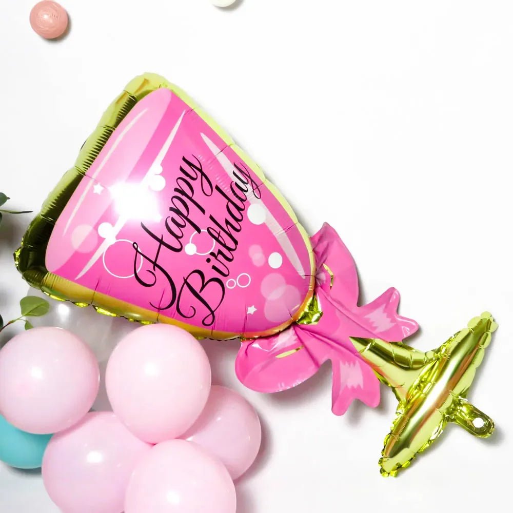 Big Champagne Foil Balloon | by Anwer Fancy | Worldwide Shipping