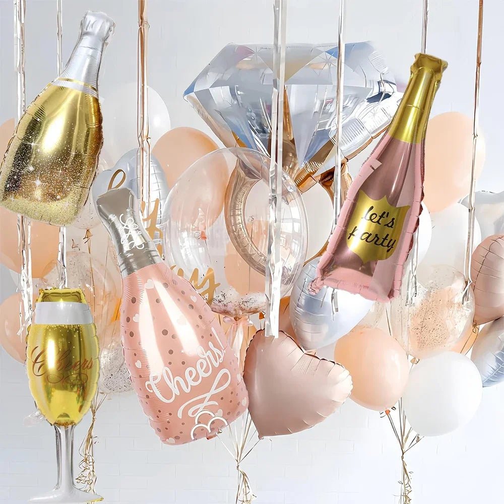 Big Champagne Foil Balloon | by Anwer Fancy | Worldwide Shipping