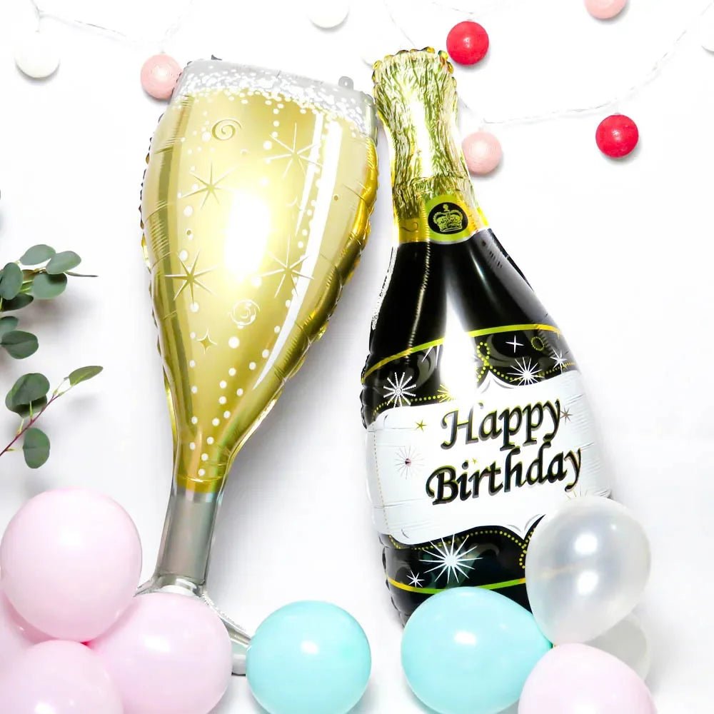 Big Champagne Foil Balloon | by Anwer Fancy | Worldwide Shipping