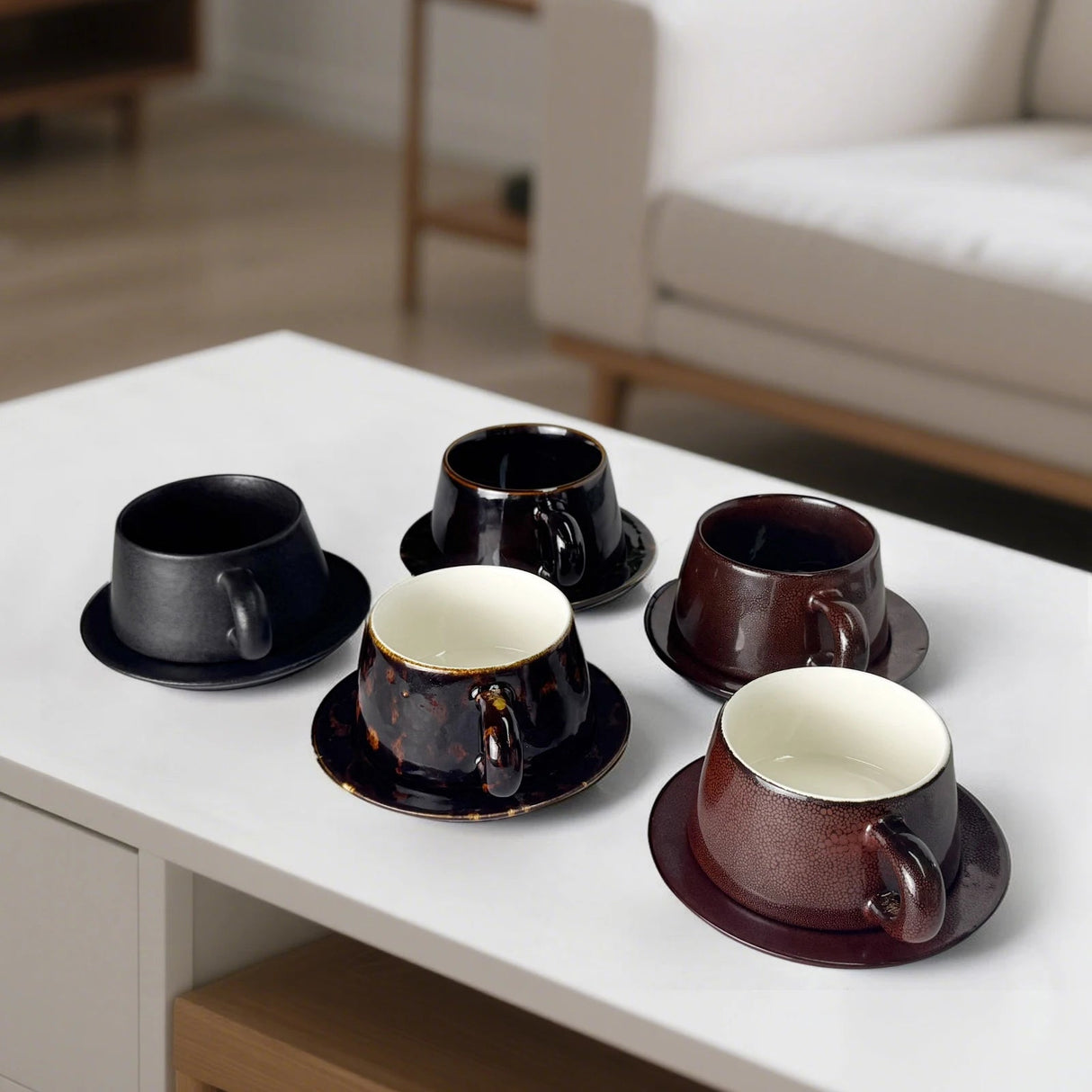 Cappuccino Cup Set with Saucers | by Anwer Fancy | Worldwide Shipping