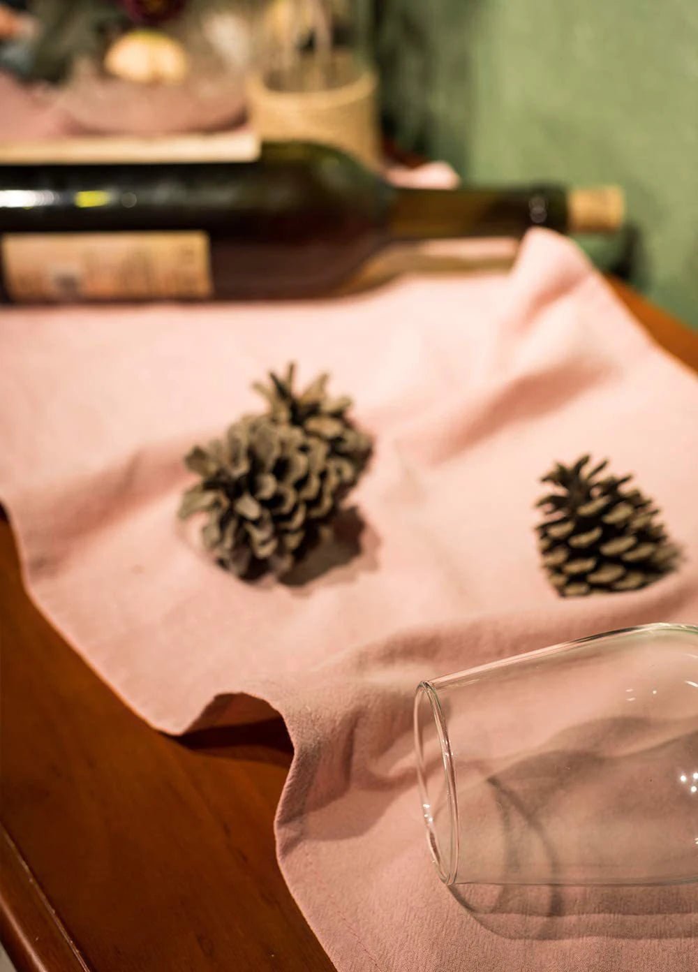 Cotton Sage Green Table Runner | by Anwer Fancy | Worldwide Shipping