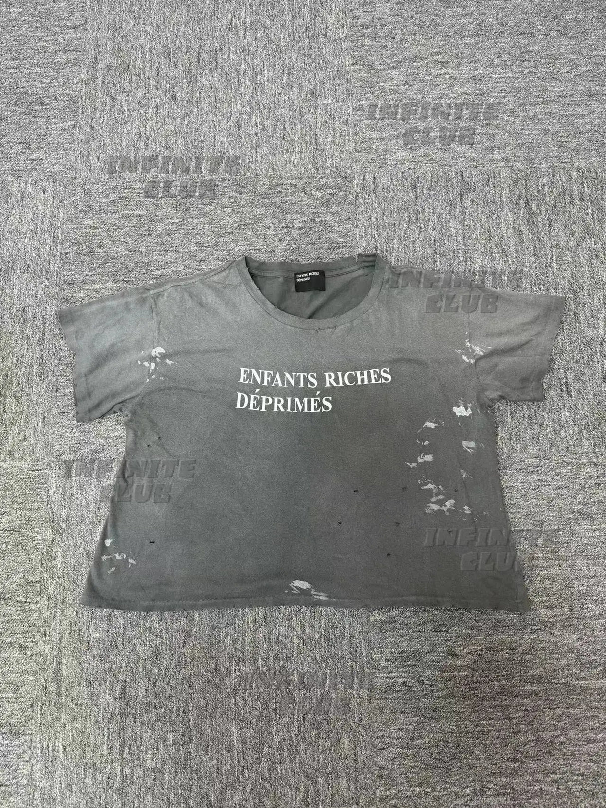 Distressed Letter Print Loose Fit T-Shirt | by Anwer Fancy | Worldwide Shipping