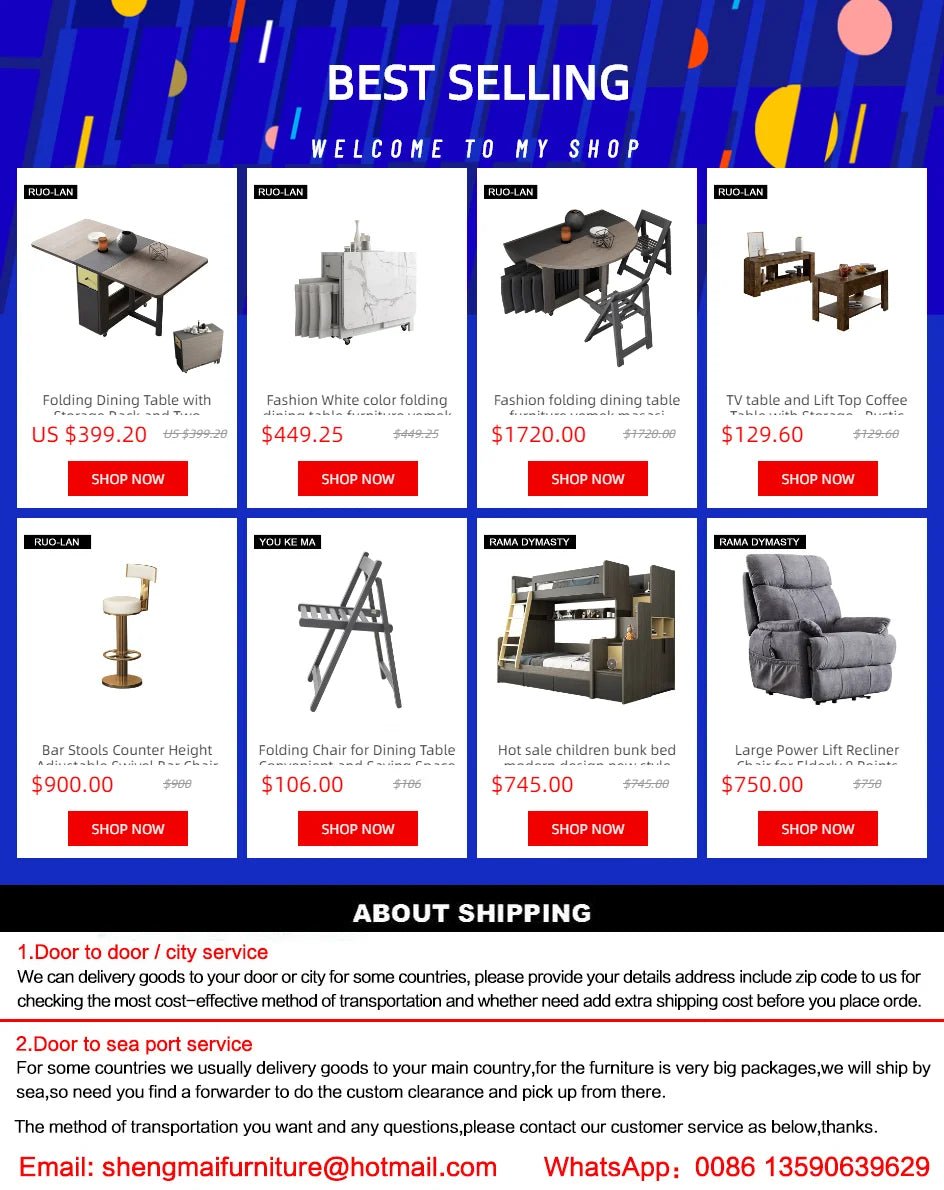 Extendable Rectangular Dining Table | by Anwer Fancy | Worldwide Shipping