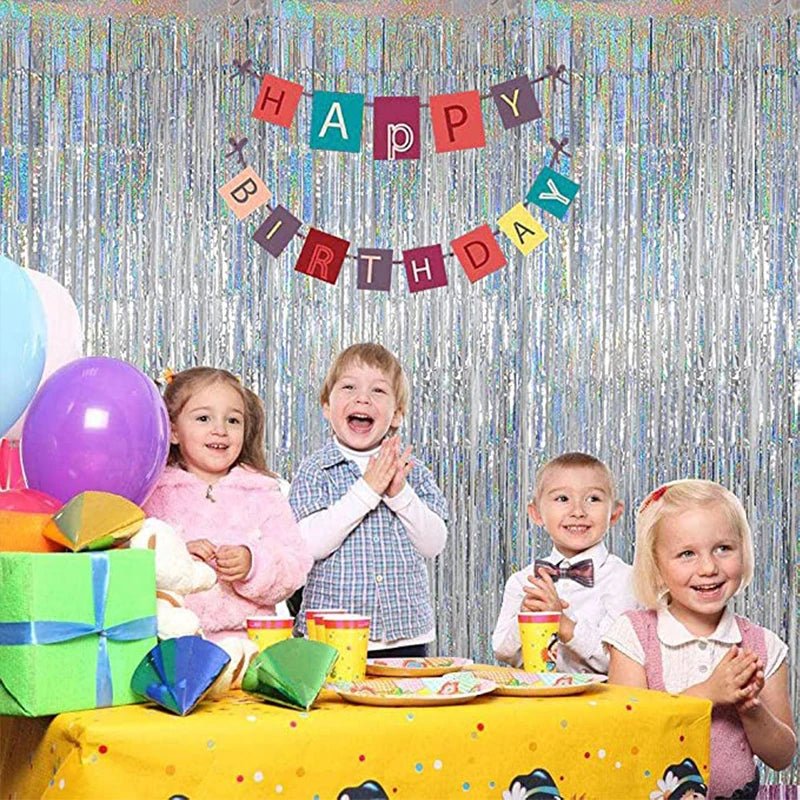 Foil Tinsel Fringe Curtain Backdrop | by Anwer Fancy | Worldwide Shipping