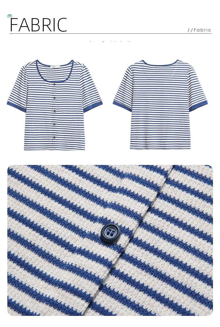 I Believe You Striped Women’s Knit Top | by Anwer Fancy | Worldwide Shipping