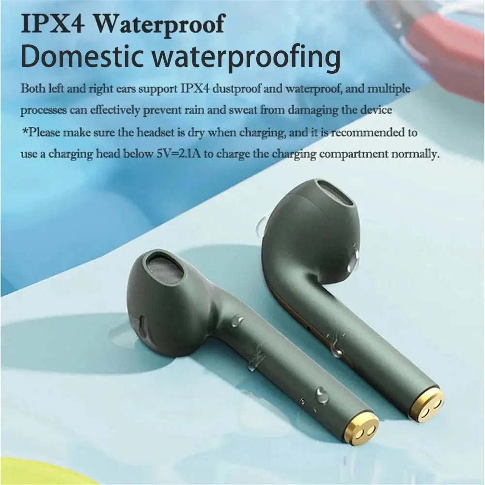 Xiaomi J18 Wireless Bluetooth Headset showcasing IPX4 waterproof design for protection against dust and moisture.