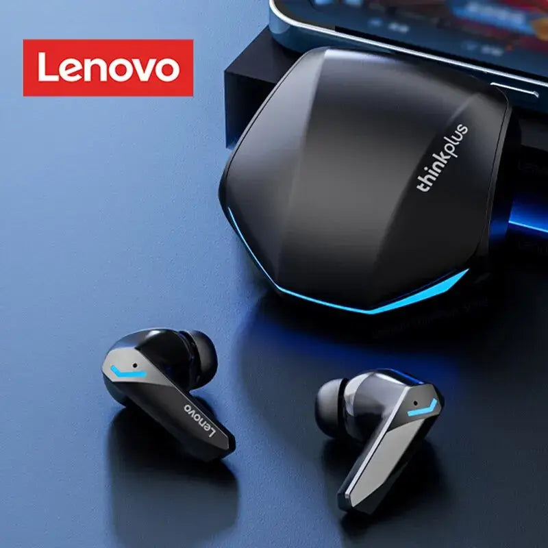 Lenovo GM2 Pro Bluetooth 5.3 earphones with charging case, showcasing sleek design and advanced features