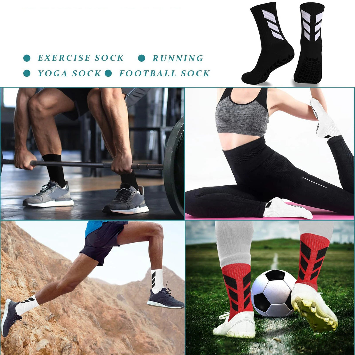 Men’s Anti - Slip Training Socks | Men's Socks & Hosiery by Anwer Fancy | Worldwide Shipping