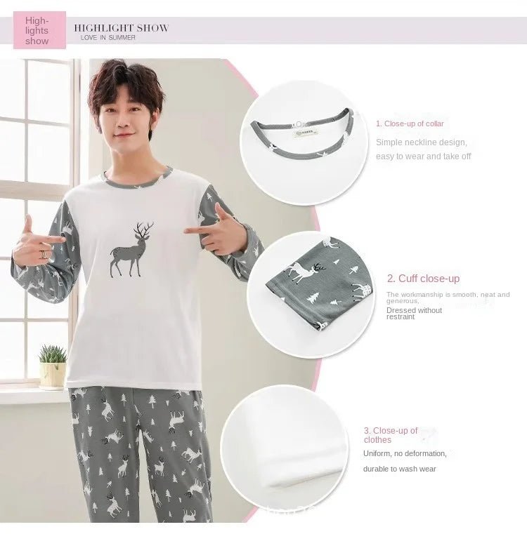 Men’s Cartoon Striped Pajama Set | Men's Loungewear by Anwer Fancy | Worldwide Shipping