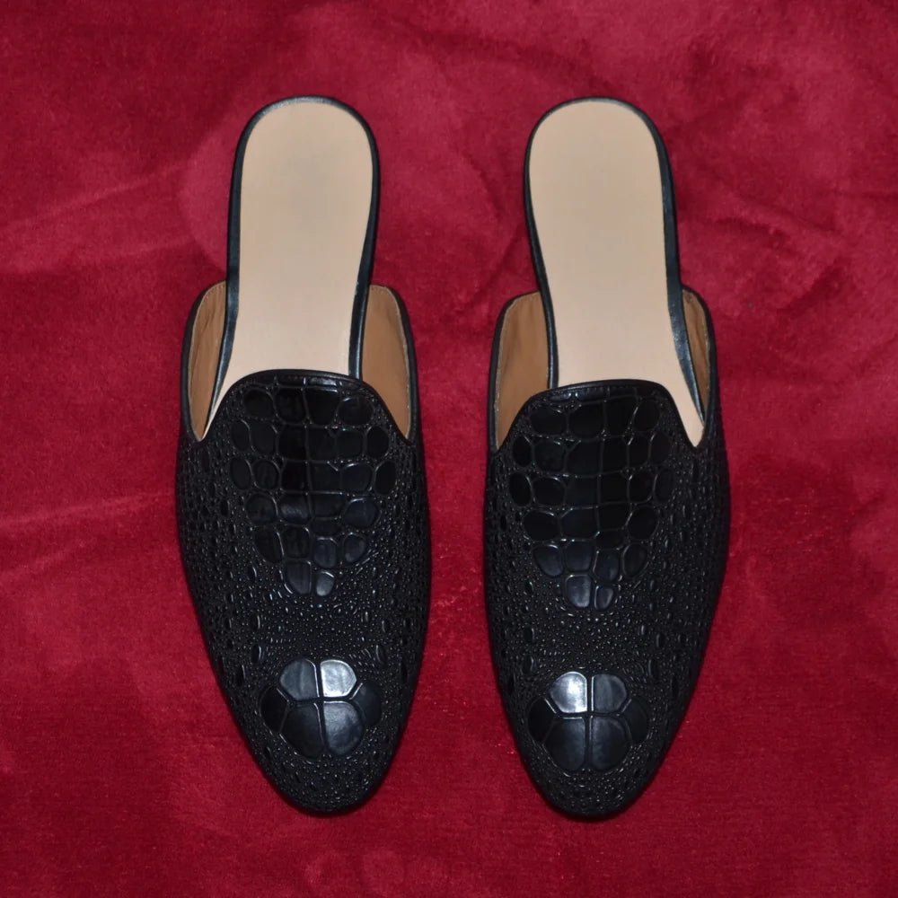 Men’s Crocodile Leather Mules | Men's Mules & Clogs by Anwer Fancy | Worldwide Shipping