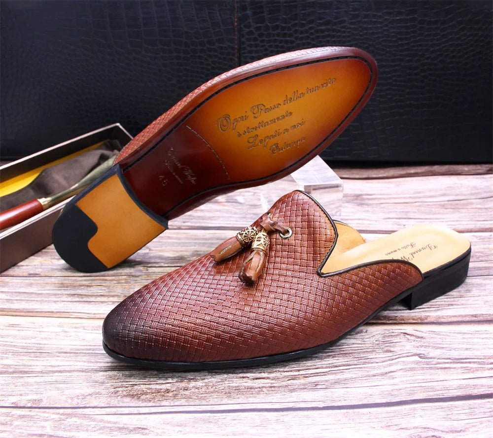 Men’s Designer Leather Mules | Men's Mules & Clogs by Anwer Fancy | Worldwide Shipping