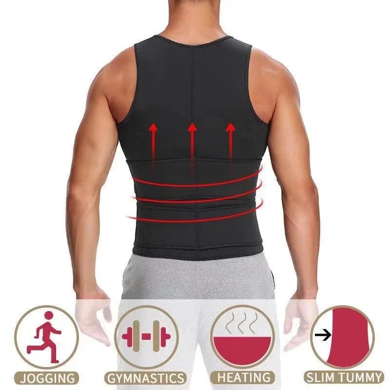 Men’s Double Belt Sauna Shaper Vest | by Anwer Fancy | Worldwide Shipping