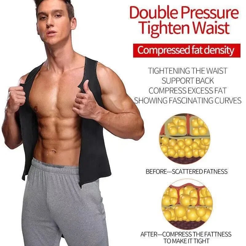 Men’s Double Belt Sauna Shaper Vest | by Anwer Fancy | Worldwide Shipping