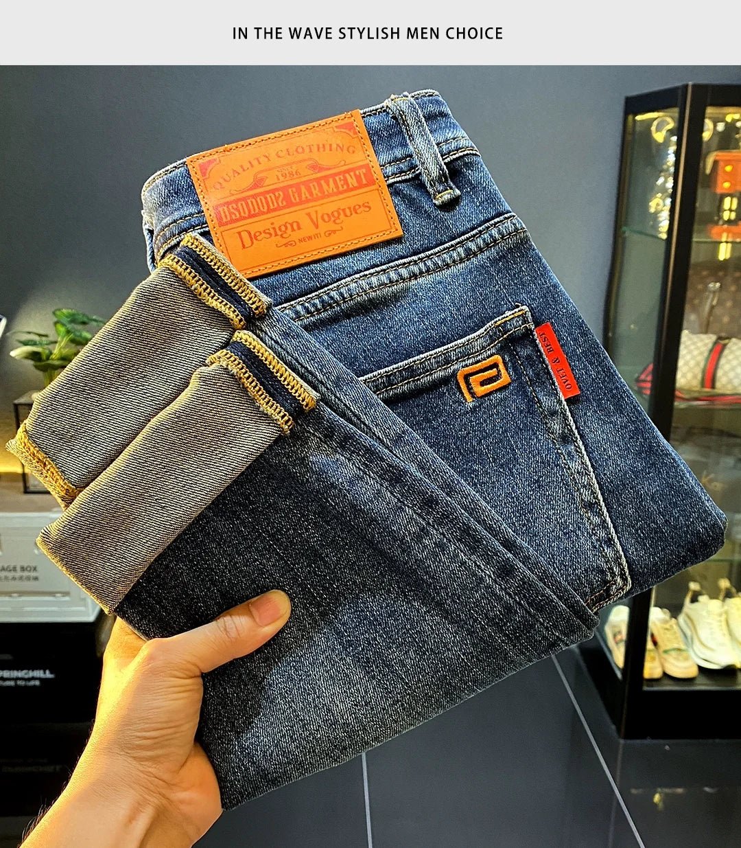 Men’s High - End Slim Denim Jeans | Men's Jeans by Anwer Fancy | Worldwide Shipping