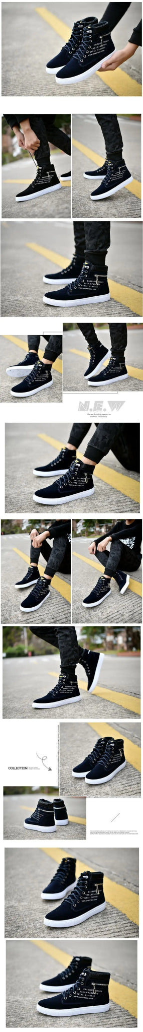 Men’s High - Top Leather Skate Shoes | by Anwer Fancy | Worldwide Shipping
