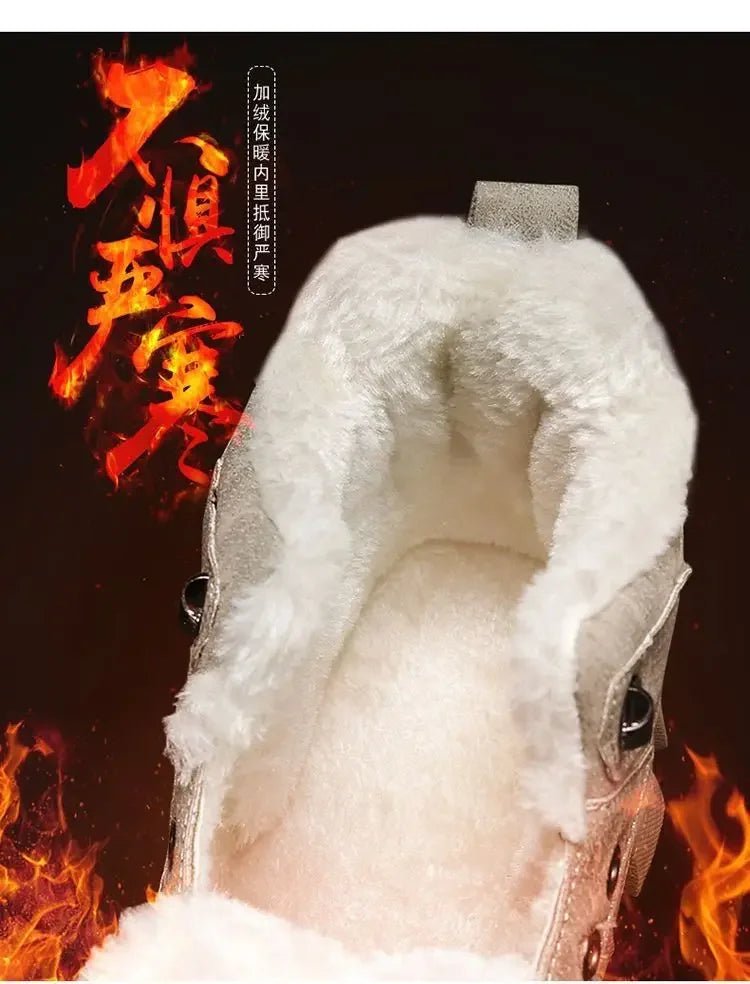 Men’s Lace - Up Plush Platform Snow Boots | Men's Snow Boots by Anwer Fancy | Worldwide Shipping