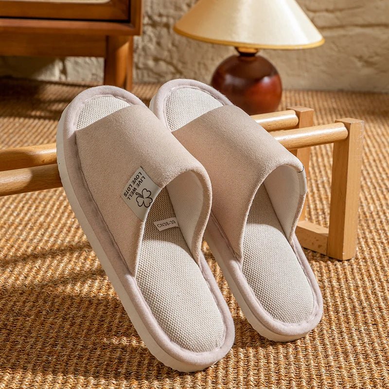 Men’s Linen Non - Slip Home Slippers | by Anwer Fancy | Worldwide Shipping