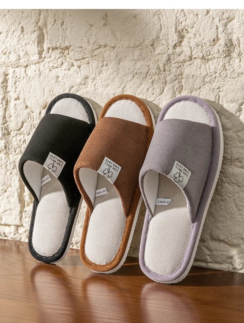 Men’s Linen Non - Slip Home Slippers | by Anwer Fancy | Worldwide Shipping