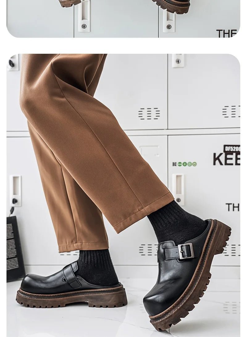 Men’s Outdoor Leather Mules | Men's Mules & Clogs by Anwer Fancy | Worldwide Shipping