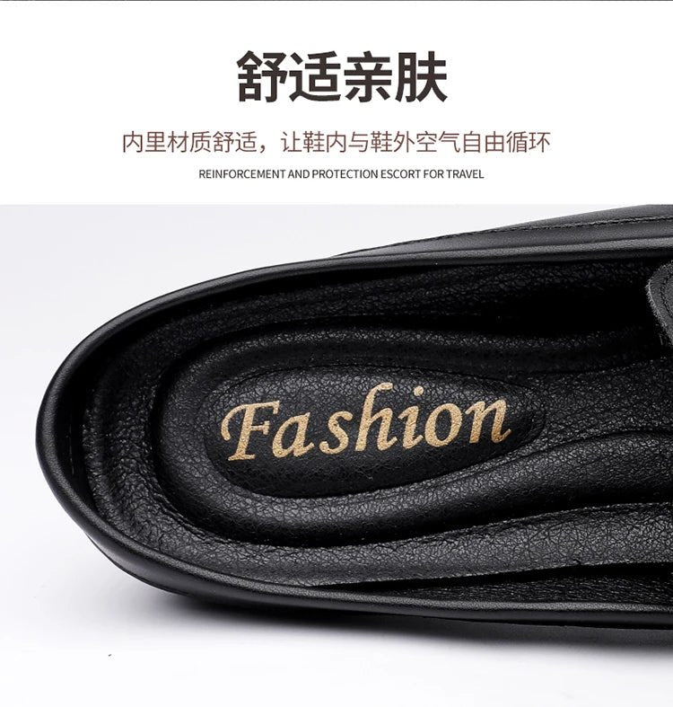 Men’s Summer Leather Mules | Men's Mules & Clogs by Anwer Fancy | Worldwide Shipping