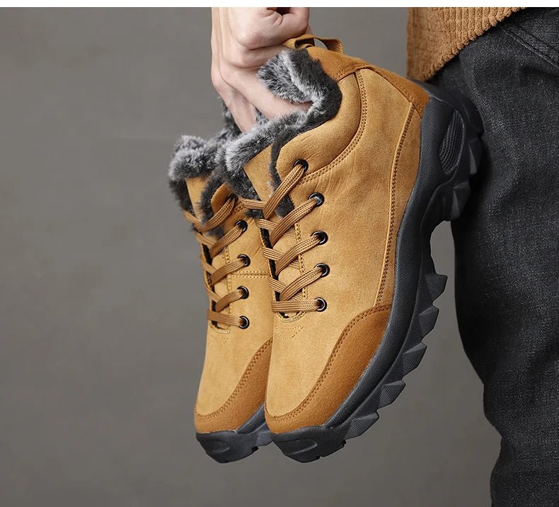 Men’s Thick Sole Winter Ankle Boots | Men's Snow Boots by Anwer Fancy | Worldwide Shipping