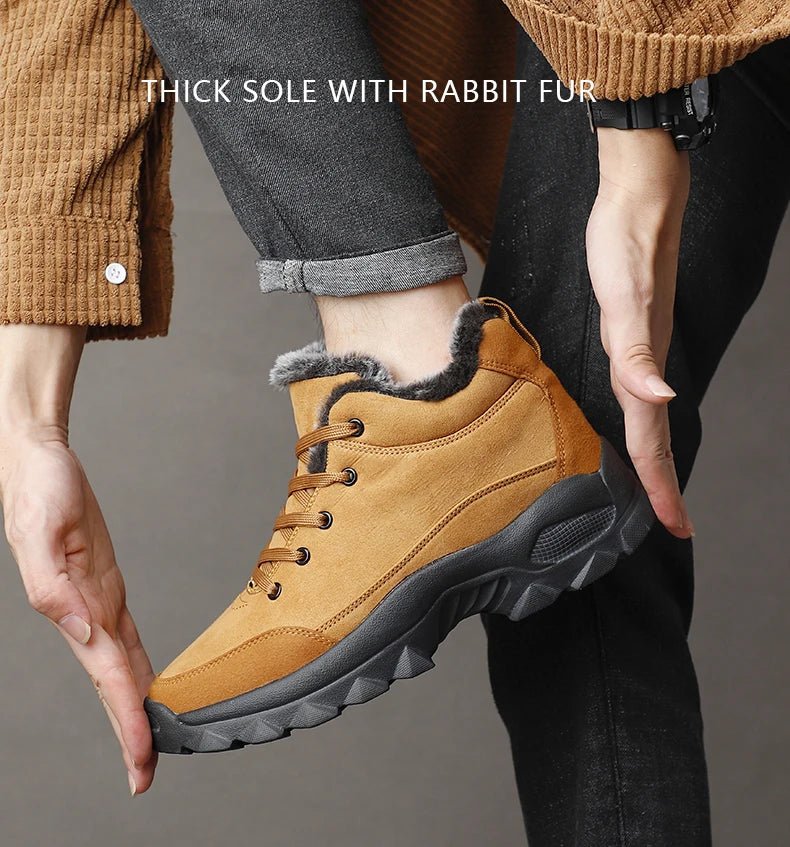 Men’s Thick Sole Winter Ankle Boots | Men's Snow Boots by Anwer Fancy | Worldwide Shipping