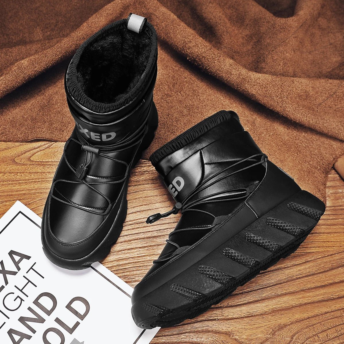 Men’s Waterproof Plush Winter Boots | Men's Snow Boots by Anwer Fancy | Worldwide Shipping