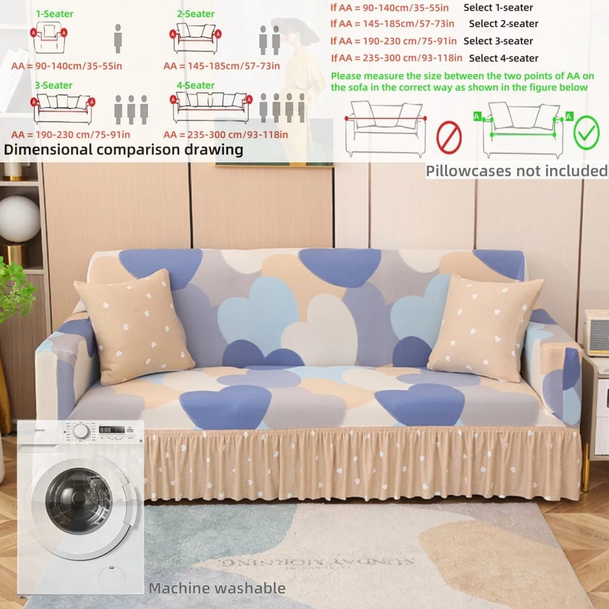 Romantic Ruffled Sofa Cover | by Anwer Fancy | Worldwide Shipping