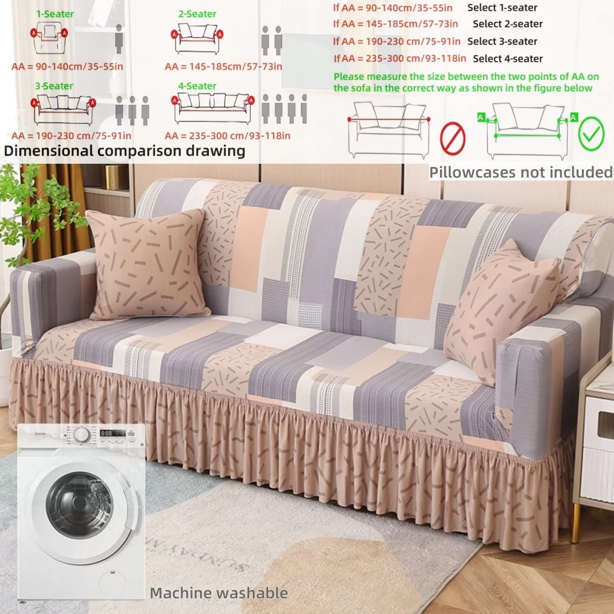 Romantic Ruffled Sofa Cover | by Anwer Fancy | Worldwide Shipping