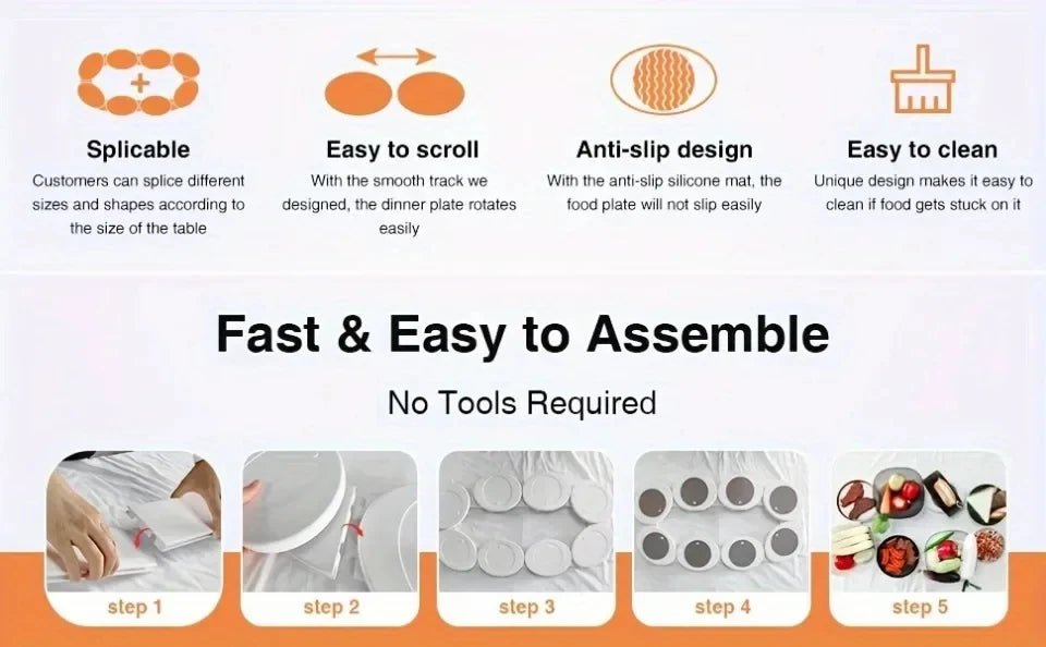 Rotating Dining Food Tray | by Anwer Fancy | Worldwide Shipping