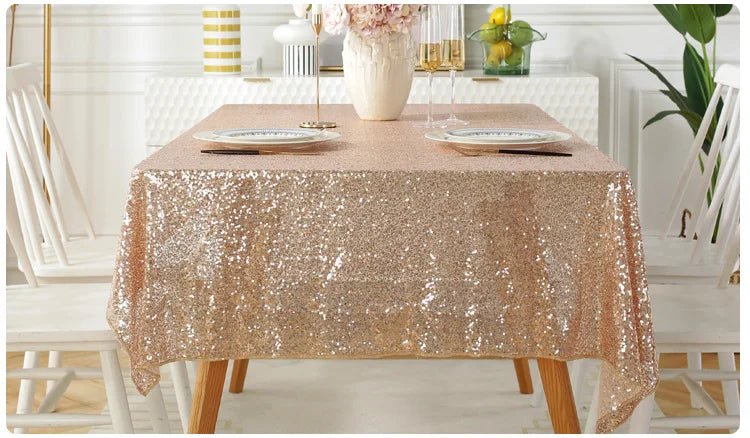 Sequin Rose Gold Tablecloth | by Anwer Fancy | Worldwide Shipping