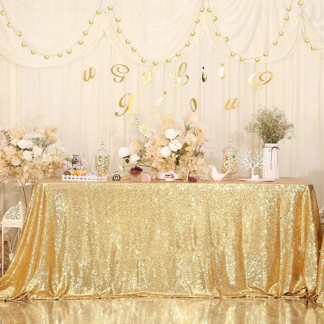 Sequin Rose Gold Tablecloth | by Anwer Fancy | Worldwide Shipping