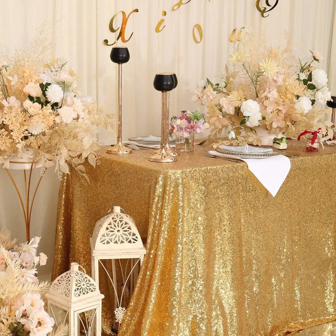 Sequin Rose Gold Tablecloth | by Anwer Fancy | Worldwide Shipping